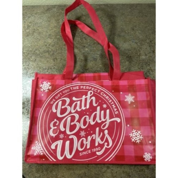 Bath And Body Works Reusable Tote Bag - Candle Day Red White Gingham - Picture 1 of 6